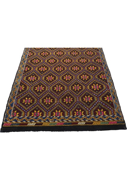 El Dokuması Yün Karapınar Yörük Cecim Kilimi 0057 - Yeni - Çok Renkli fırsatları