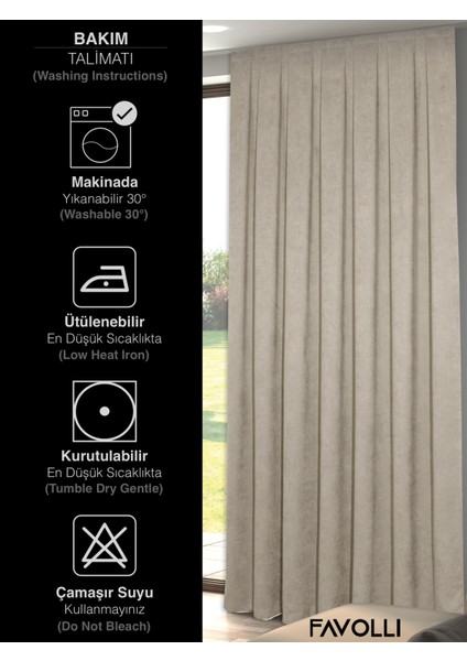 Kadife Dokulu Bej Renk Pileli Ada Fon Perde indirimleri