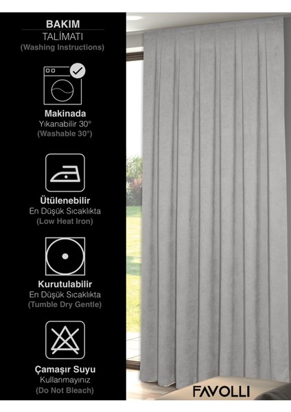 Kadife Dokulu Ekru Renk Pileli Ada Fon Perde indirimleri