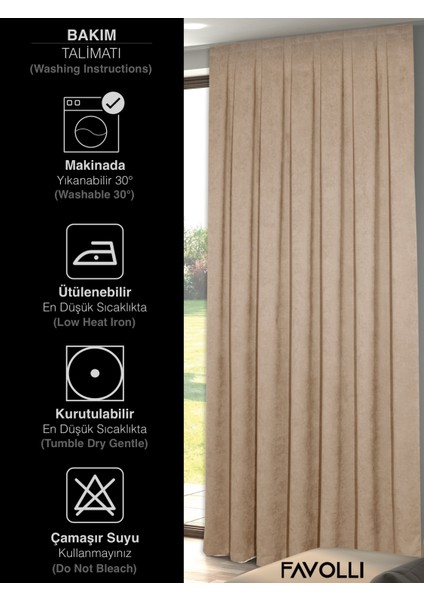 Kadife Dokulu Sahra Beji Pileli Ada Fon Perde indirimleri