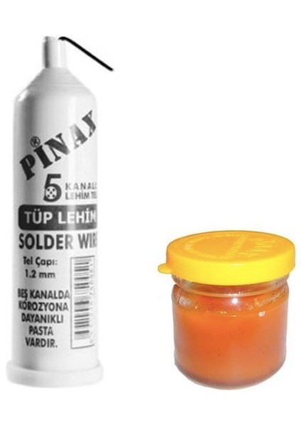 Tüp Lehim Teli ve Lehim Pastası Set