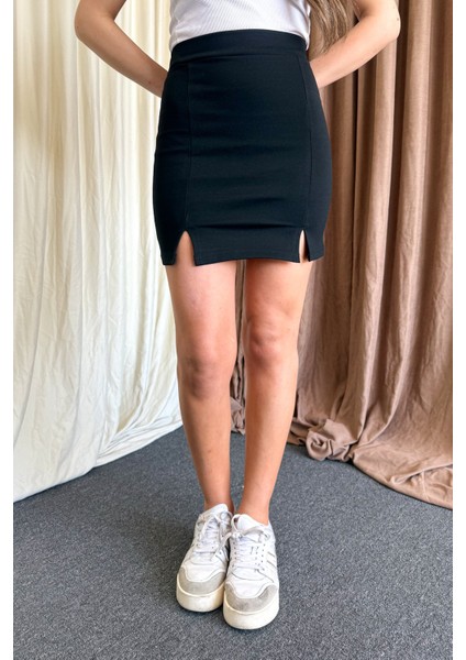 Kadın Yırtmaçlı Mini Etek 060 fırsatları