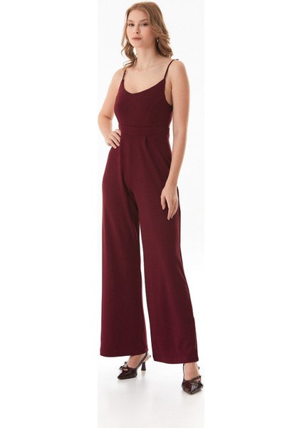 Askılı Fermuarlı Modal Tulum