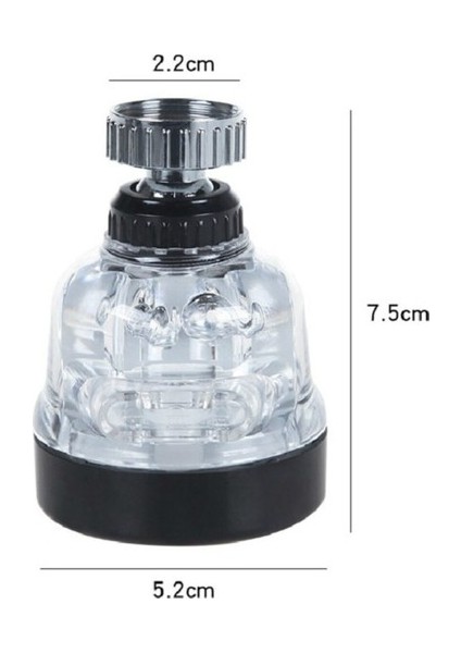 Su Tasarruflu 3 Fonksiyonlu Oynar Musluk Başlığı - Şeffaf fiyatları