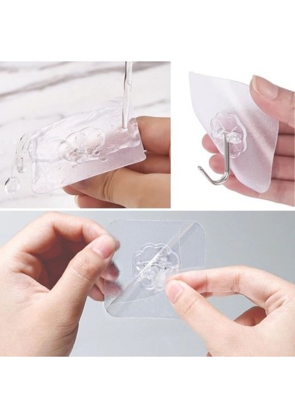 Ultra Güçlü Yapışkanlı 10 Lu Şeffaf Askı fiyatları