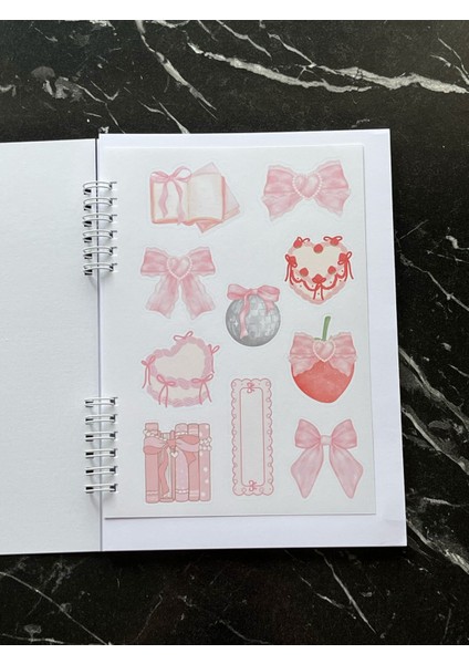 Kurdela Pink 50 Sayfa Not Defteri 1 Sayfa Stickerlı