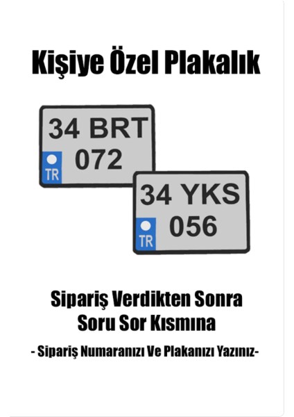 Kişiye Özel Motorsiklet Plakası Anahtarlık