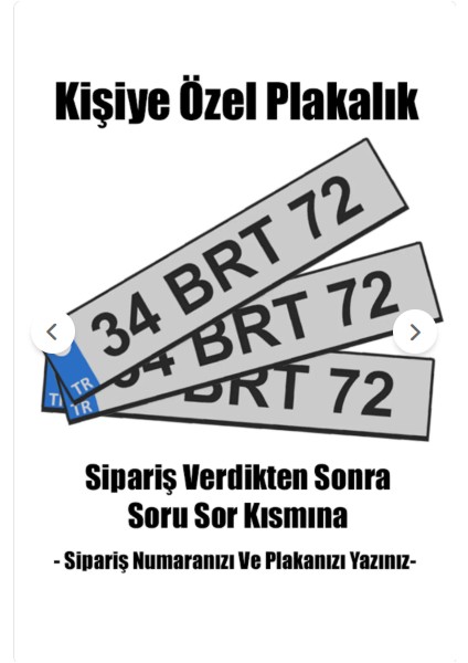 Kişiye Özel Araba Plakası Anahtarlık