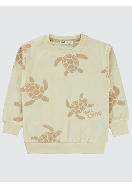 Erkek Çocuk Sweatshirt 2-5 Yaş Fil Dişi