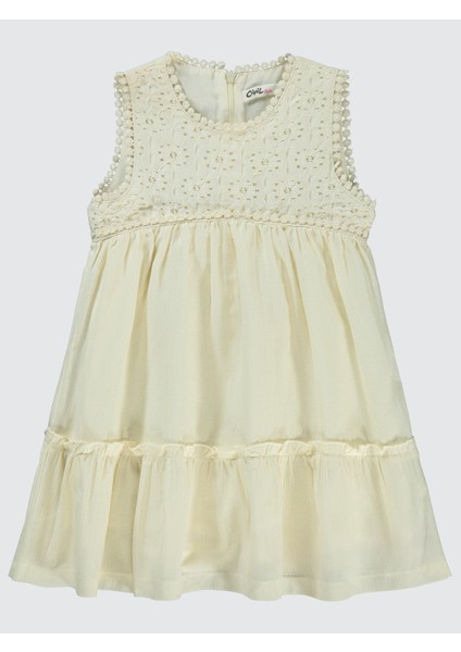 Kız Çocuk Elbise 2-5 Yaş Bej