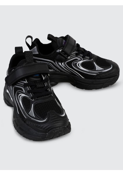 Erkek Çocuk Spor Ayakkabı 31-36 Numara Beyaz-Siyah fiyatları