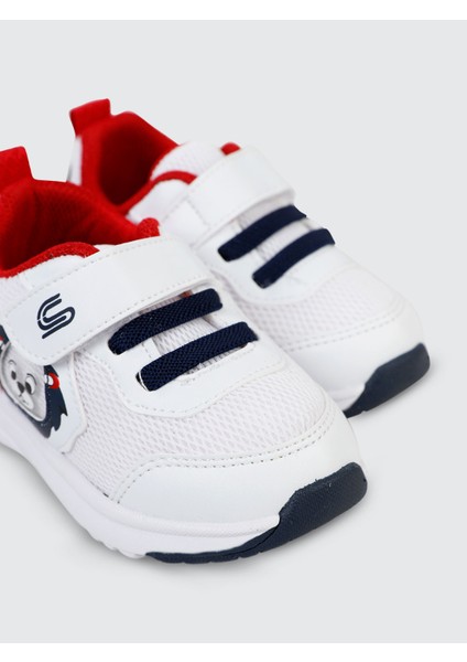 Erkek Bebek Ilkadım Ayakkabı 19-21 Numara Beyaz-Lacivert fırsatları