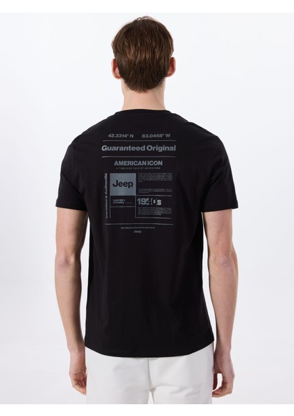 Bisiklet Yaka Baskılı Siyah Erkek T-Shirt J5SM-TST7386 indirimleri