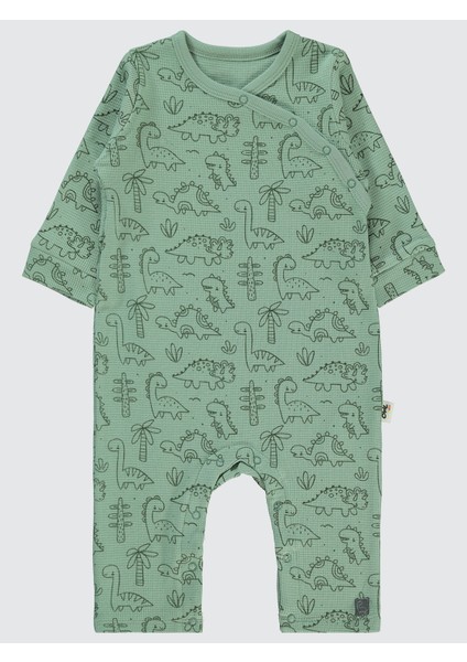 Erkek Bebek Patiksiz Tulum 6-18 Ay Soft Haki