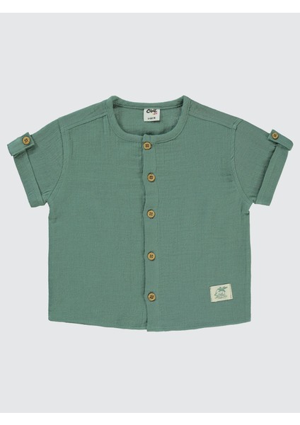 Erkek Bebek Gömlek 6-18 Ay Su Yeşili