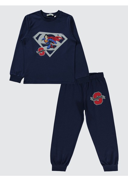 Erkek Çocuk Pijama Takımı 6-9 Yaş Lacivert