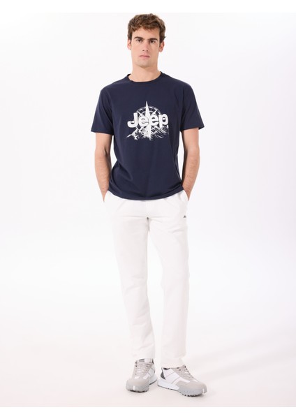 Bisiklet Yaka Baskılı Lacivert Erkek T-Shirt J5SM-TST7350 fiyatları