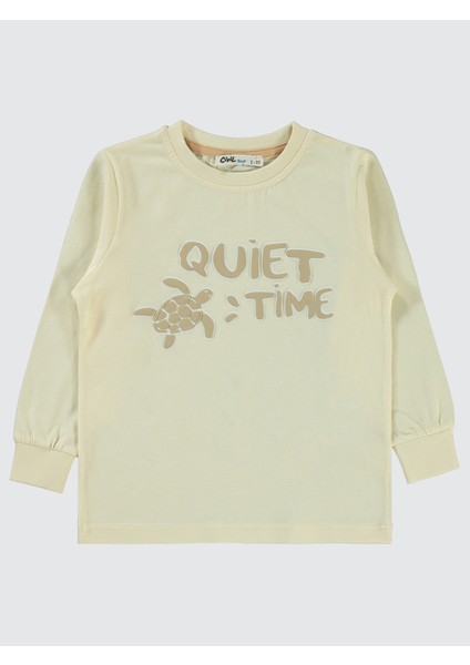 Erkek Çocuk Sweatshirt 2-5 Yaş Fildişi