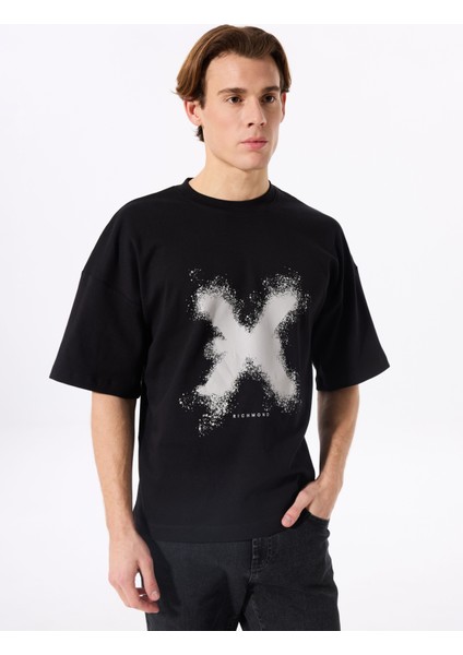 Bisiklet Yaka Siyah Erkek T-Shirt UMA24071TS modelleri