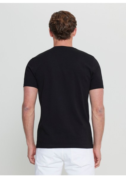 Bisiklet Yaka Baskılı Siyah Erkek T-Shirt ACE091252401_SYH indirimleri