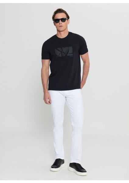 Bisiklet Yaka Baskılı Siyah Erkek T-Shirt ACE091252068_SYH fiyatları