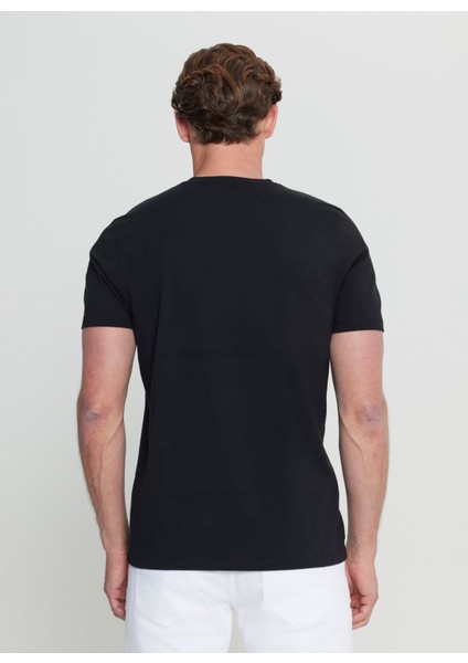 Bisiklet Yaka Baskılı Siyah Erkek T-Shirt ACE091252068_SYH indirimleri