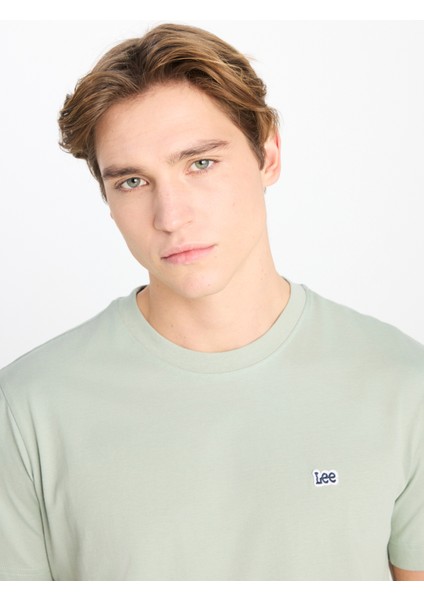 Bisiklet Yaka Mint Erkek T-Shirt ML60UFQ303 Regular Fit Patch Logo fırsatları