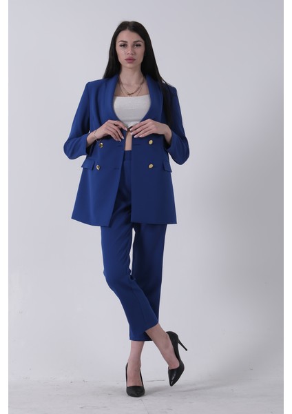 Saks Blazer Ceket Pantolon Ikili Takım 0106305.26
