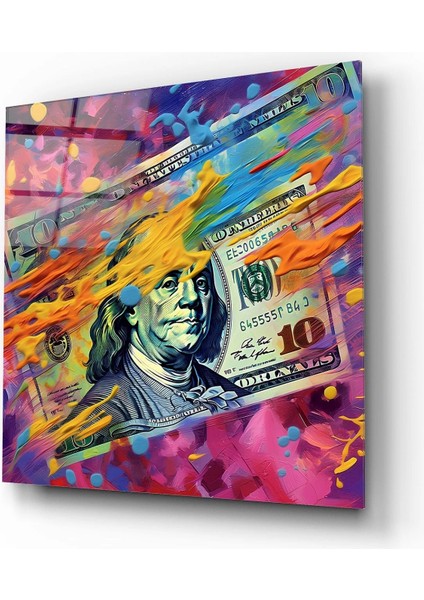 Renkli Arkaplan Dolar Cam Tablo fiyatları