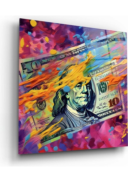 Renkli Arkaplan Dolar Cam Tablo modelleri