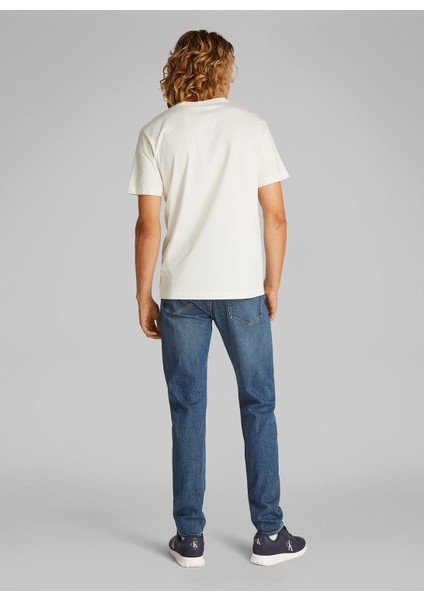 Kırık Beyaz Erkek T-Shirt J30J327474YAS Serıf Box Graphıc Tee indirimleri