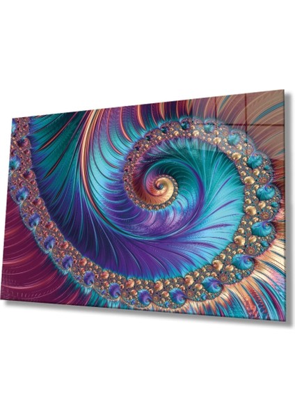 Renkli Soyut Sanatı Cam Tablo, Ev ve Ofis Duvar Dekoru, Hediyelik Büyük Temperli 4 mm Cam Tablo