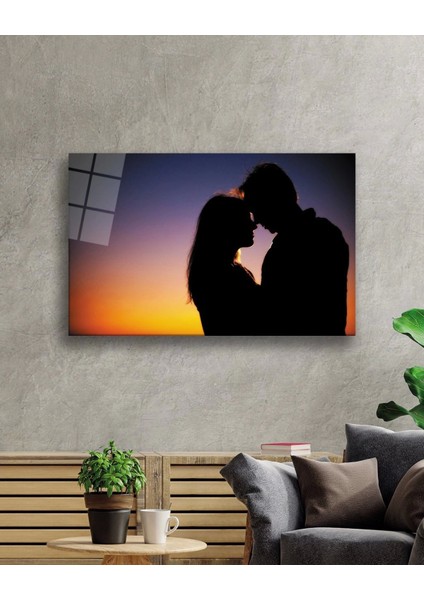 Marsilyan- Gün Batımında Sevgililer Cam Tablo fiyatları
