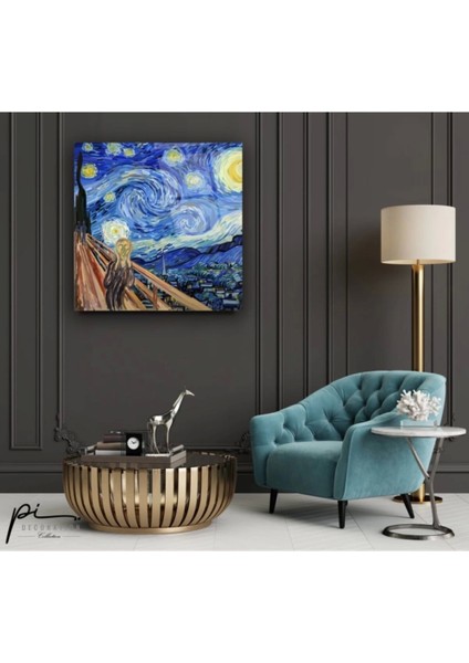 Marsilyan- Yıldızlı Gecenin Çığlığı Cam Tablo modelleri