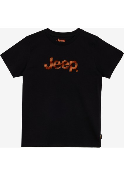 Baskılı Siyah Erkek Çocuk T-Shirt J5SB-TST7761