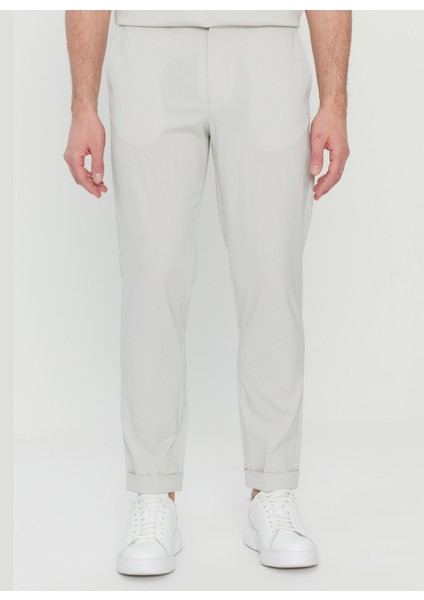 Lastikli Bel Normal Paça Slim Fit Taş Erkek Pantolon ACE001252195_TAS