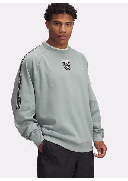 1390111-348 M's 96 Terrace Crew Nec Yuvarlak Yaka Loose Fit Baskılı Yeşil Erkek Sweatshirt