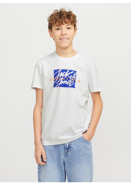 Baskılı Beyaz Erkek Çocuk T-Shirt 12269876