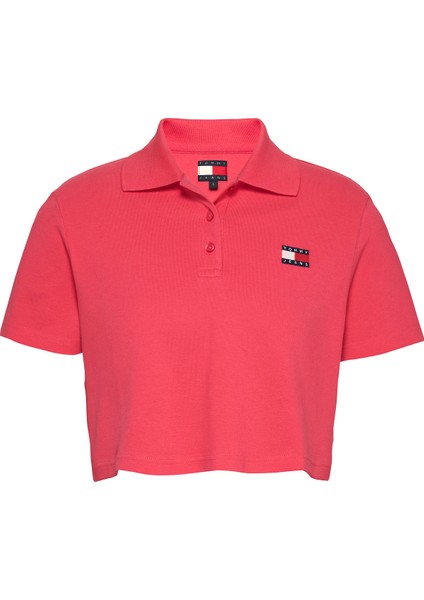 Polo Yaka Kırmızı Kadın T-Shirt DW0DW21363XI2