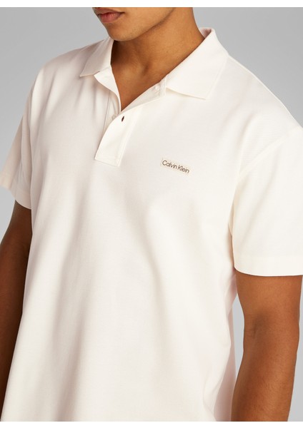 Kırık Beyaz Erkek Polo T-Shirt J30J327534YAS Ck Label Polo fiyatları