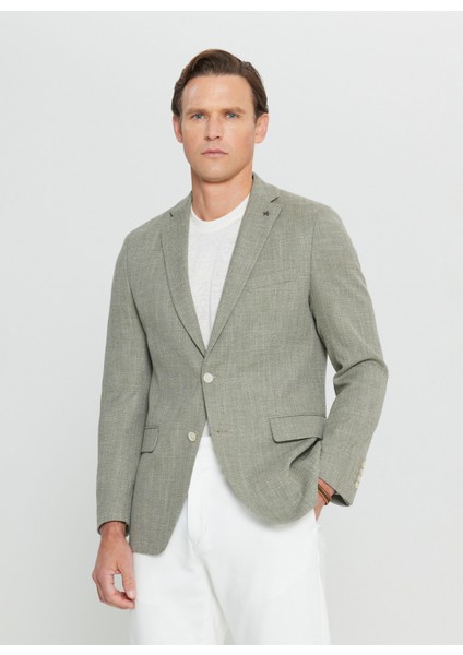 Slim Fit Haki Erkek Ceket ACE004252189_HAK