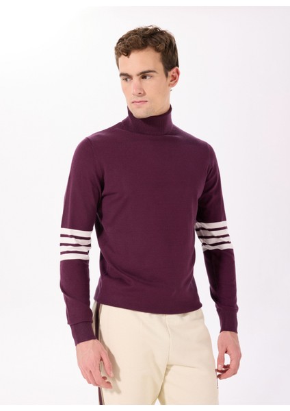 Balıkçı Yaka Regular Fit Bordo Erkek Kazak UMA24102LU modelleri