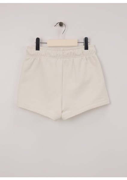 Lastikli Bel Regular Fit Ekru Kız Çocuk Şort IG0IG02882YAS fiyatları