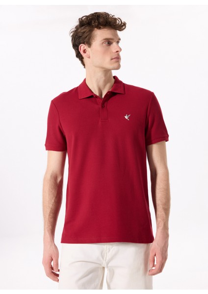 Bordo Erkek Basic %100 Pamuk Polo T-Shirt F5SM-TST 2779 modelleri