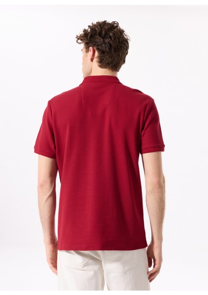 Bordo Erkek Basic %100 Pamuk Polo T-Shirt F5SM-TST 2779 indirimleri