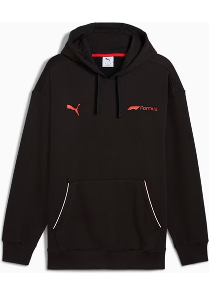 63012103 F1 Ess+ Graphic Hoodie Pop Kapüşonlu Lastikli Bel Regular Fit Siyah Erkek Sweatshirt