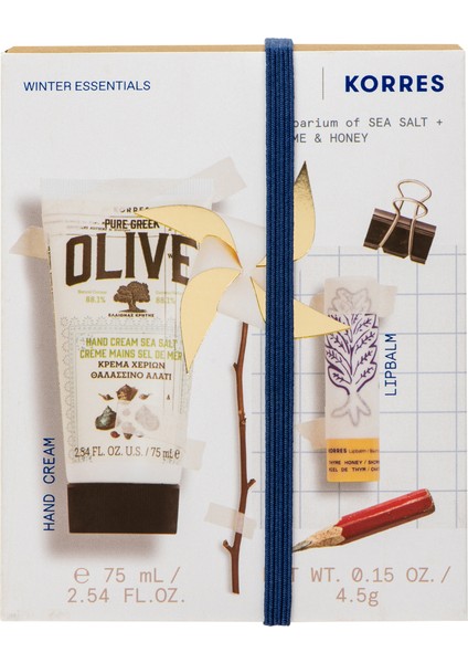 Olive Sea Salt El Kremi 75 ml & Lipbalm Honey