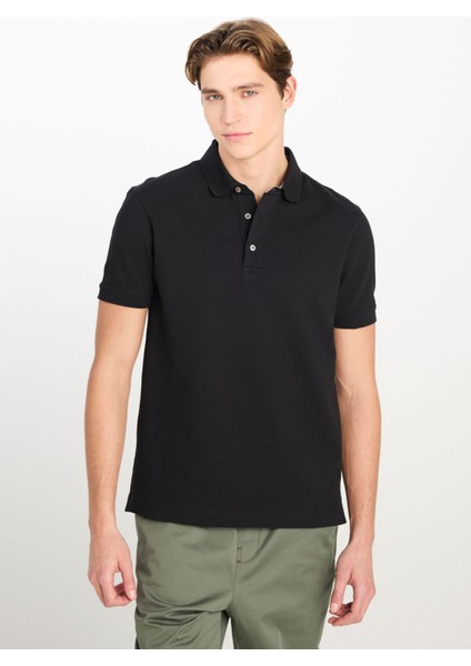 Siyah Erkek Polo T-Shirt L2510551001 Erkek Regular Fit Polo