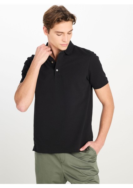Siyah Erkek Polo T-Shirt L2510551001 Erkek Regular Fit Polo