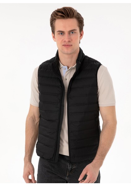 Siyah Erkek Yelek Frency